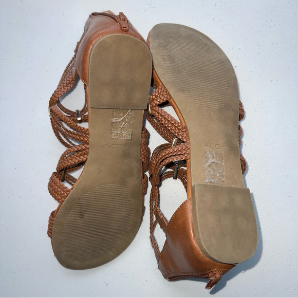 Tan Aldo Strappy Sandals - Picture 3 of 6
